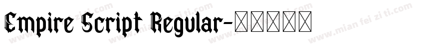 Empire Script Regular字体转换